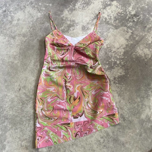Maisie Wilen Dresses & Skirts - Maisie Wilen Dress Womens Size Medium SS21 Party‎ Girl Warped Pink Multicolor
